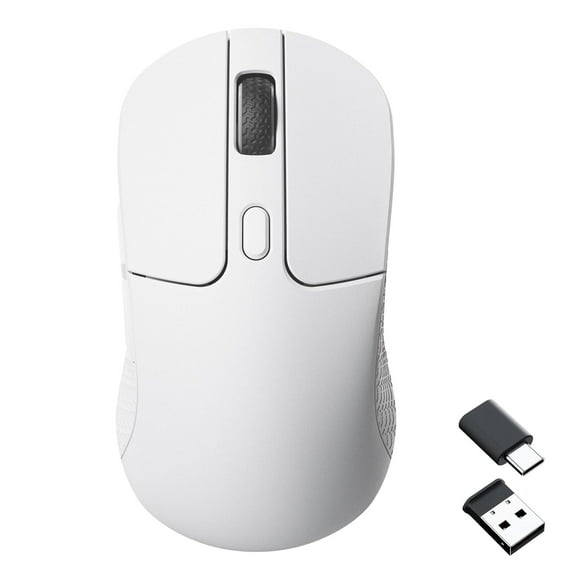 Ratón Keychron M3 inalámbrico para juegos óptico 26000 DPI blanco