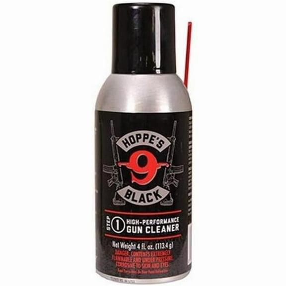 Hoppes HP-HBC4A 4 oz Aerosol Gun Cleaner with Straw, Black