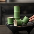 thumbnail image 5 of Clearance Under $5.99 Stackable Bamboo-Style Ceramic Tea Cup 90ml, Joint Design Espresso Cup Set, 5 of 5