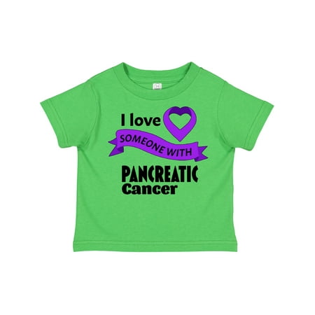 

Inktastic I Love Someone with Pancreatic Cancer Purple Heart Ribbon Gift Toddler Boy or Toddler Girl T-Shirt