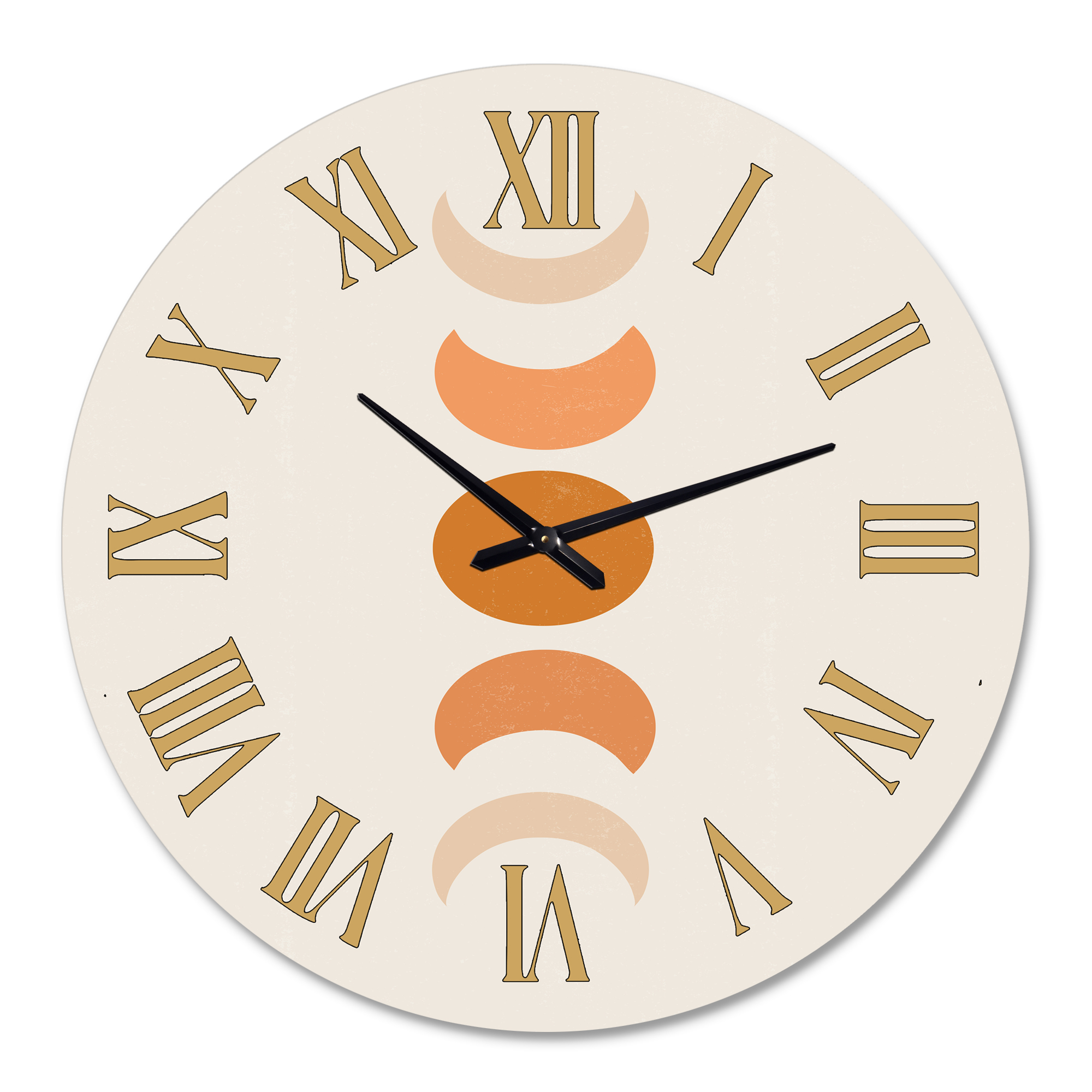 Designart 'Minimalist Moon Phases' Modern Wall Clock