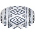 thumbnail image 2 of Blue Boho Round Tablecloth 60 Inch - Waterproof Fabric Table Cloth Protector, Modern Geometric Abstract Aesthetics Tablecloths Washable Table Cover for Kitchen Banquet Coffee Table Party, 2 of 6
