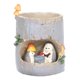 thumbnail image 1 of Tomfeel Tocón de árbol Maceta de flores suculentas Dibujos animados Estilo pastoral Maceta de animal Carevas Gris, 1 of 7