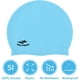 thumbnail image 4 of 2 gorros de natación para niños, gorro de natación elástico de silicona impermeable para cabello largo y corto, niñas, niños, adolescentes y niños, 4 of 4