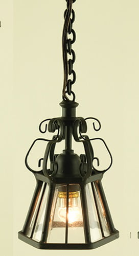 Dollhouse Miniature Ornate Hanging Kitchen Lamp 12V 
