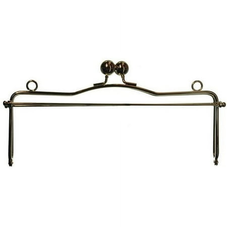 Metal Purse Frame W/Ball Clasp & Loops 10"-Silver, Pk 1, Lacis