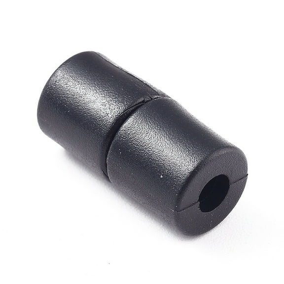 50 set Plastic Lanyard Safety Breakaway Pop Barrel Connectors for Necklace Ribbon Lanyards Black 20x11mm Hole: 4.5mm