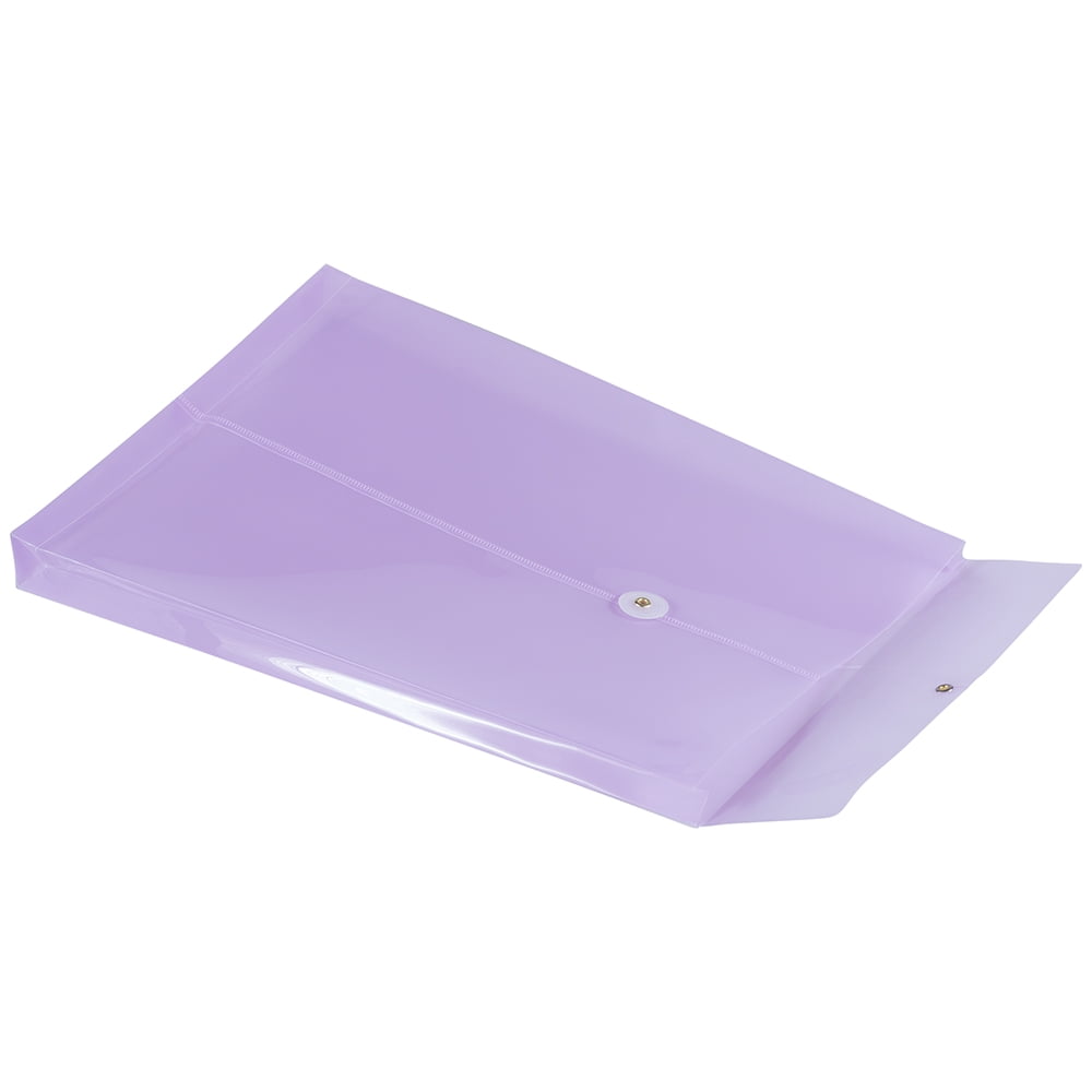 JAM Plastic Envelopes, 9.75" x 14.5", Lilac Purple, String Close, 12 Per Pack