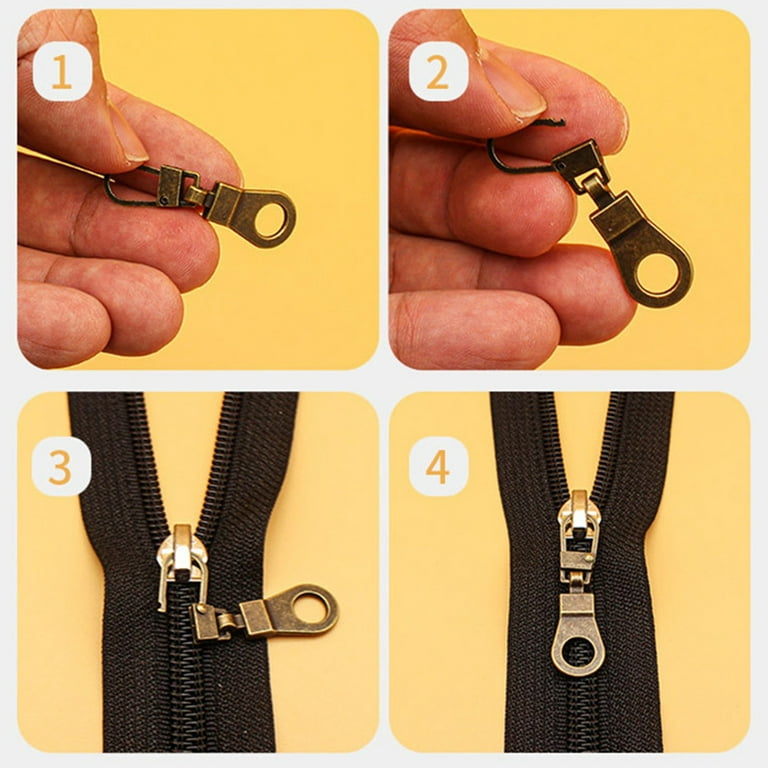 5Pcs Universal Replacement Zipper Puller Fashion Metal Zipper Zipper Repair  Kits For Zipper Slider Sewing DIY Craft Sewing Kits - AliExpress
