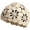 Floral Beige, variant on Soft Crochet Beanie Hat for Women Ladies Girls Solid Color Beige Knitted Cutout Slouchy Skull Cap