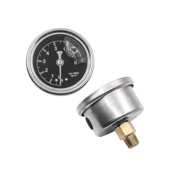Adjustable Fuel Regulator Fuel Booster Universal Pressure Regulator with Pressure Gauge Car Accessories,Silver