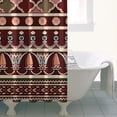 thumbnail image 4 of Red Boho Egyptian Lotus and Circles Pattern Shower Curtain 36"x72" ,Bathroom Decorative Shower Curtains Set with 12 Hooks,Modern Waterproof Washable Shower Curtain, 4 of 6