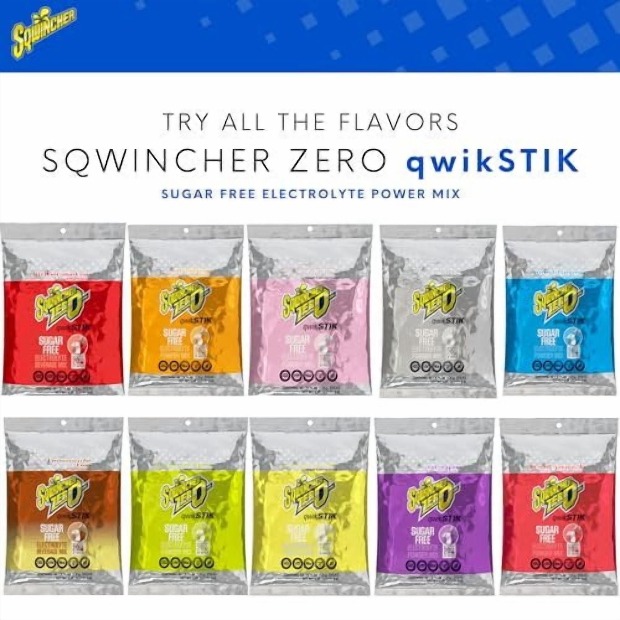 Single Serve Qwik Stik Zero, 50 Sticks/Bag, Lemonade
