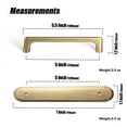 thumbnail image 3 of Goo-Ki 5''(128MM) Hole Centers Champgne Bronze Cabinet Pulls with Backplate, Zinc Alloy Kitchen Cabinet Handle for Dresser,Wardrobe,Cupboard, 2 Pack, 3 of 5