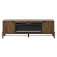 thumbnail image 2 of 76" Traditional Fireplace Console Entertainment Fully Assembled Black, 2 of 6