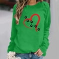 thumbnail image 1 of ICHUANYI Clearance Women's Round Neck Top Casual Fashion, Personalized Printing Loose Fitting, Slimming Long Sleeves(Green, XXL) ICHUANYI WER2023081513158, 1 of 4