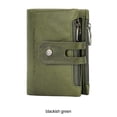 thumbnail image 2 of relayinert Exquisite Leather Wallet For Men Durable And Scratch-proof Waterproof Cowskin Men Wallet Coin Purses dark green, 2 of 6