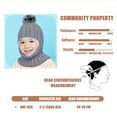 thumbnail image 2 of Toddler Beanie Hats Thick Scarf Lined Winter Hat Hat Scarf Earflap Hood Skull Caps for Kids, 2 of 7