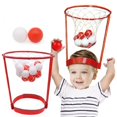 thumbnail image 2 of Juguetes de baloncesto de aro de cabeza para niños, juego de interacción de fiesta, diadema de red de cesta ajustable con 20 bolas para niños y niñas, regalo de cumpleaños, 2 of 4