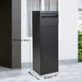 thumbnail image 4 of Package Drop Box – Anti-Theft Secure Mailbox with Code Lock, Galvanized Steel, Weather-Resistant Wall Mount for Porch – Black or White, 4 of 6