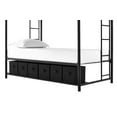 Mainstays Twin over Twin Metal Bunk Bed with Storage Bins, Black