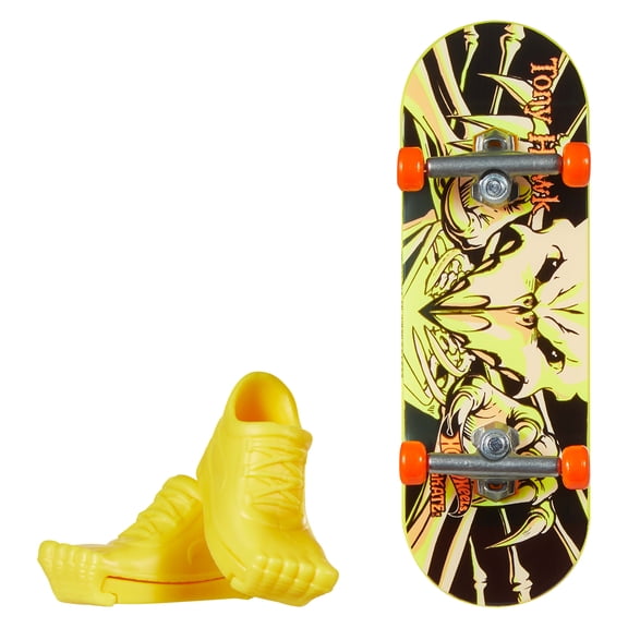 Hot Wheels Skate Neon Bones Tony Hawk Fingerboard and Removable Skate Shoes