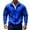Blue, variant on Men's Thermal Fleece Jacket Stand Collar Windproof Zipper Front Long Sleeve Coat with Thick Insulation and Pockets for Outdoor Winter Wear in Solid Color Orange 3XL