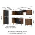 thumbnail image 3 of Cocina Integral Completa Esquinera Madesa 481cm Emilly Moon Marrón/Negro GCEM481001, 3 of 9