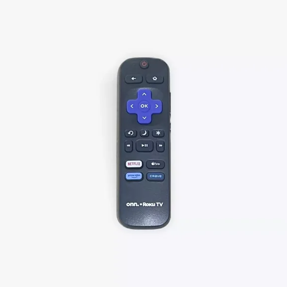 OEM Replacement Remote Control fits for all ONN. Roku TV Smart 4K Ultra HDTV with 4 Shortcut APP Keys - Netflix, Prime video, Apple TV , and CRAVE buttons