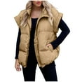 thumbnail image 2 of AUNVITO Women's Quilted Vest Winter Zipper Front Pockets Sleeveless Casual Outerwear Warm Coat, 2 of 9