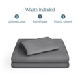 thumbnail image 6 of Bare Home Cooling Performance Jersey Knit Stretch Sheet Set, Moisture-Wicking & Breathable, 4-Way Stretch Bed Sheets, Envelope Pillowcases (Twin, Grey), 6 of 10