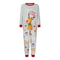 thumbnail image 2 of Elippeo Family Matching Christmas Pajamas, Baby Romper/Pet Clothes/Letter Snowflake Elk Print Long Sleeve Tops and Pants Sleepwear Set, 2 of 10