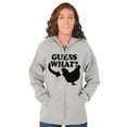 thumbnail image 4 of Guess What Chicken Funny Sarcastic Unisex Fleece Graphic Zip Up Hoodie Brisco Brands 3X, 4 of 5