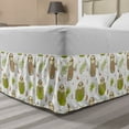 thumbnail image 1 of Cartoon Bed Skirt, Sloth Enjoying Cocktails on Plain Background, Elastic Bedskirt Dust Ruffle Wrap Around for Bedding Decor, 4 Sizes, White Multicolor, by Ambesonne, 1 of 2