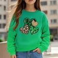 thumbnail image 2 of COM1950s St. Patricks Day, Chandails en Molleton pour Fillettes, T-Shirt à Manches Longues pour Enfants St. Patrick's Day Imprimé Col Rond Chandail en Molleton Top Adapté pour Garçons et Filles Chandails en Molleton à Capuche, 2 of 9