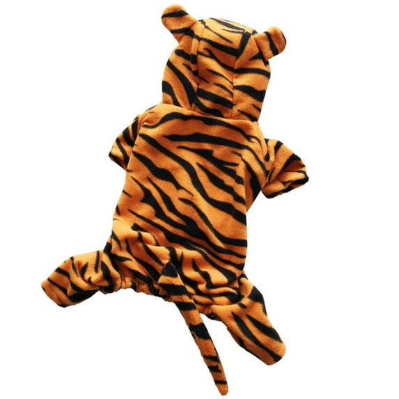 Yuedong Dog Pajamas Sleepwear Pet Winter Hooded Long-Sleeve Tiger-Style Puppy Jumpsuit Home Service Pet Clothes Cat Clothes Pyjama