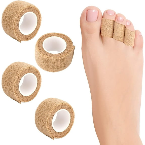 4PCS Broken Toe Wraps Disposable Toe Cushioned Bandages Toe Separator Splints