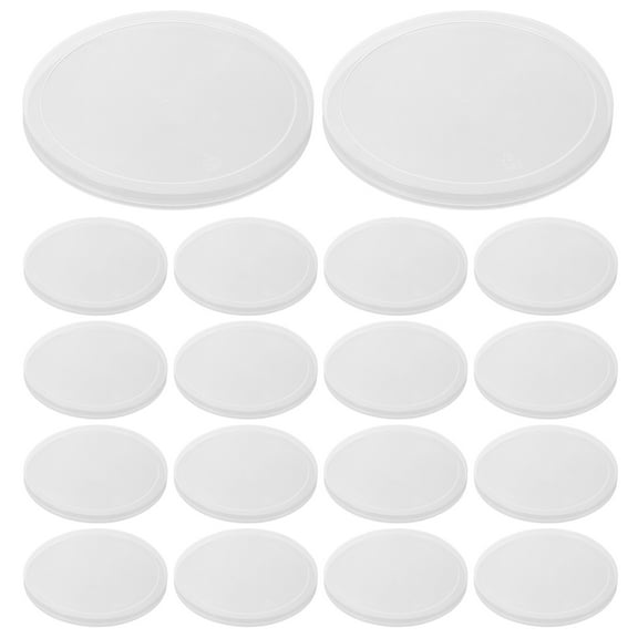 Oecoator Canned Food Lid Reusable Plastic Transparent 20Pcs
