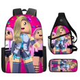 thumbnail image 2 of Traje de tres piezas Roblox, juego de animación, Bolsa Escolar con cremallera periférica, mochila para estudiantes, bolsa de pecho, bolsa de lápices, regalo para niños, nuevo, 2 of 4