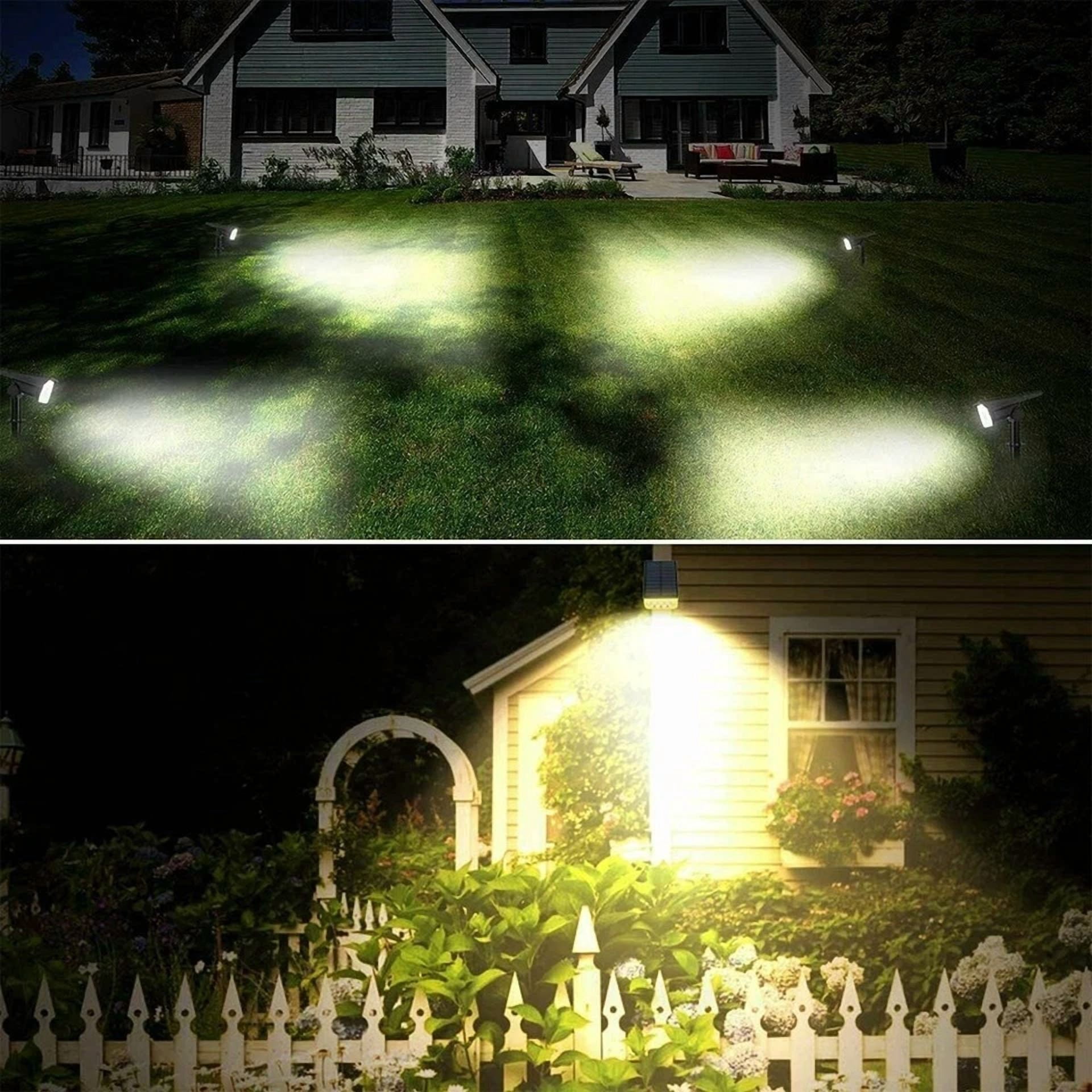 PURELY- 10Led Solar Spotlights Landscape Lights Outdoor Garden Pathway Lamp-White Light