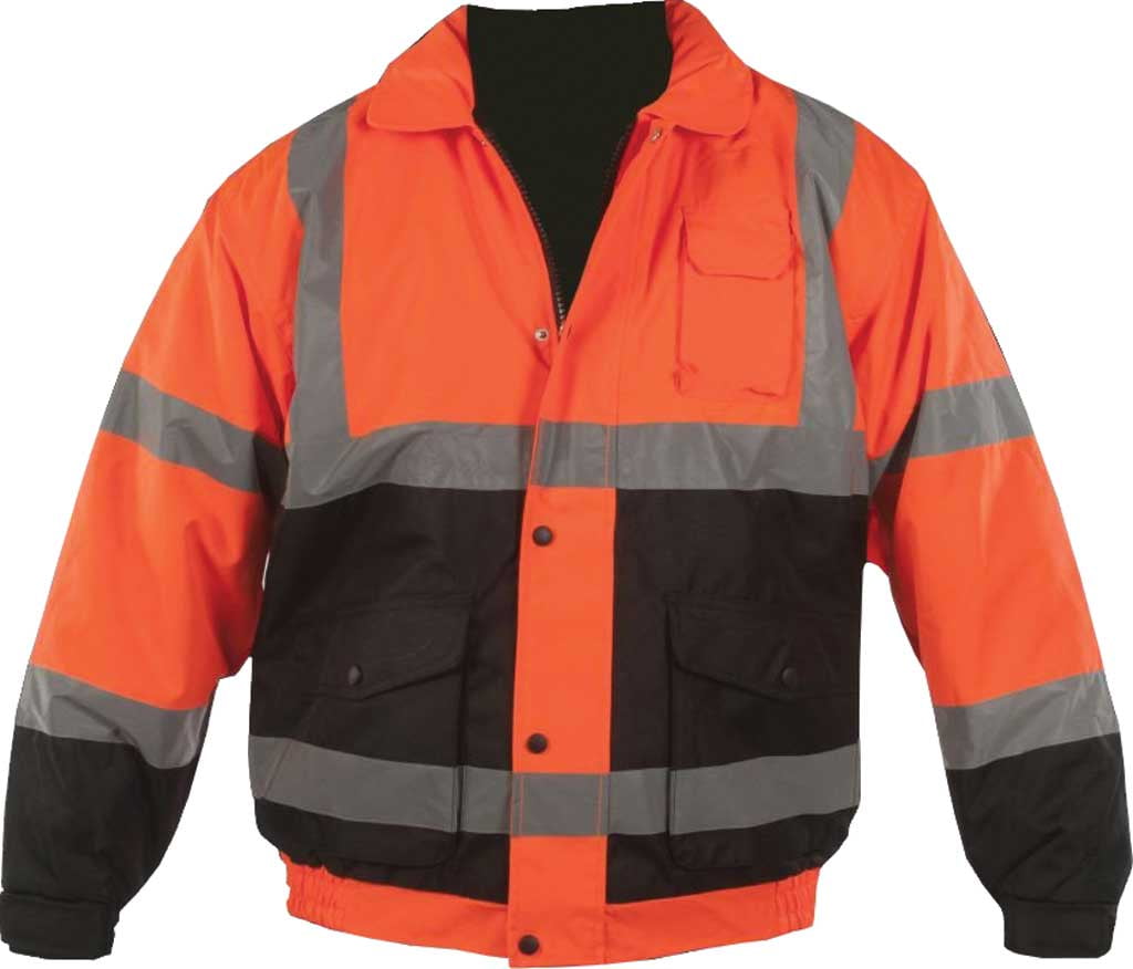 Men's Utility Pro High Visibility Quilt Lined Bomber Jacket Orange M