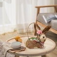 thumbnail image 4 of Paquete de 2 a 8 conejos de paja de Pascua, huevos rellenos, , para escritorio de vacaciones 8 piezas, 4 of 8