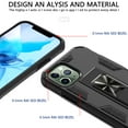 thumbnail image 4 of CoverON Apple iPhone 12 Pro Max Case (6.7"), KickStand Ring Loop Holder Rugged Phone Cover Magnetic Slide Stand, Black, 4 of 9