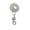Silver-Tone, variant on Stone Stud Tilted Crown Number Micro Pendant with 2mm Rope Chain Necklace, #6/Silver-Tone/24"
