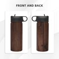 thumbnail image 3 of Yiaed Vintage Wood Print Water Bottle with Straw Lid, Stainless Steel Double Wall Insulated Water Bottle | Leak-Proof and Spill-Proof Water Bottle, 3 of 8