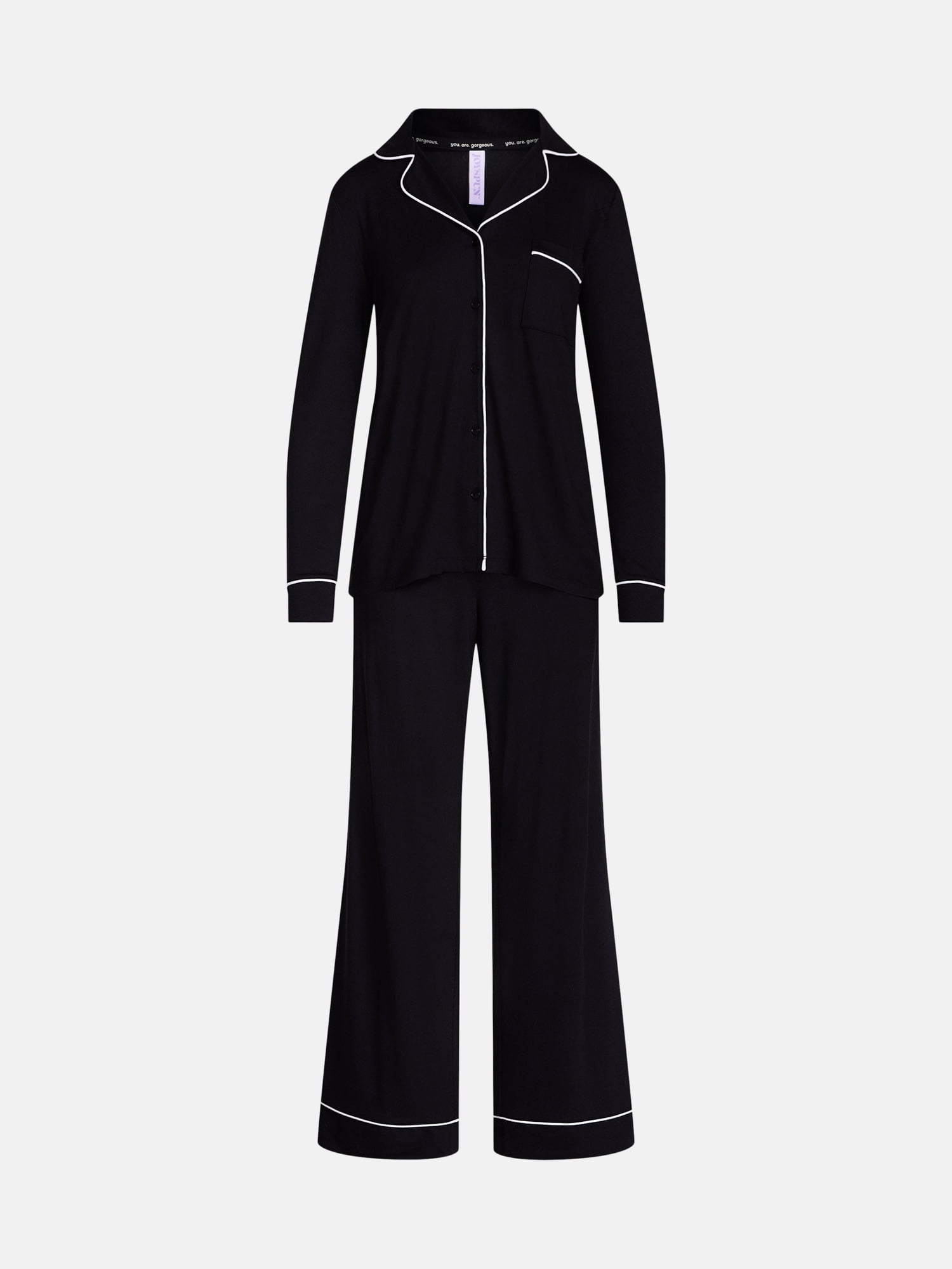 Joyspun Women’s Dreamy Soft Collection Notch Collar Top and Pants, 2-Piece Pajama Set, Sizes XS-3X