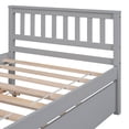 thumbnail image 5 of MAYEERTY Twin Platform Bed Frame with Trundle, with Headboard and Footboard for Adult, Grey, 5 of 9
