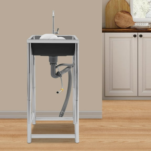 Modern Kitchen Sink - R-corner Design, 17.715.758.66in Inner Size, Easy to Assemble and Clean