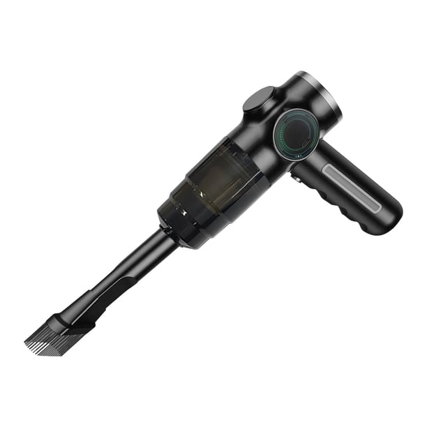 Aspiradora de coche portátil, 120W recargable, fácil de limpiar, carga inalámbrica, mini portátil, negro