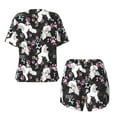 thumbnail image 5 of Qekee Cute Poodle Dog Women's Pajama Set Short Sleeve Sleepwear Summer Home Wear with Pockets Soft Short Sleeve Shirt - Cute Poodle Dog, 5 of 9